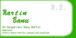 martin banu business card